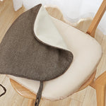 coussin chaise épais lin coton moderne beige vert gris bleu brodé polyester fixations