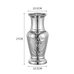 vase fleurs dorées métal argent or texture miroir brillante classique grande table unique ornement
