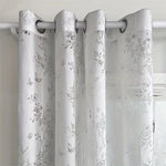 rideau blanc papillon transparent japonais fleurs broderie chambre salon anneaux bordure décorative polyester