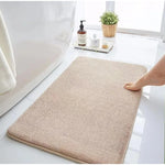tapis bain microfibre absorbant antidérapant gris beige rose marron doux moderne