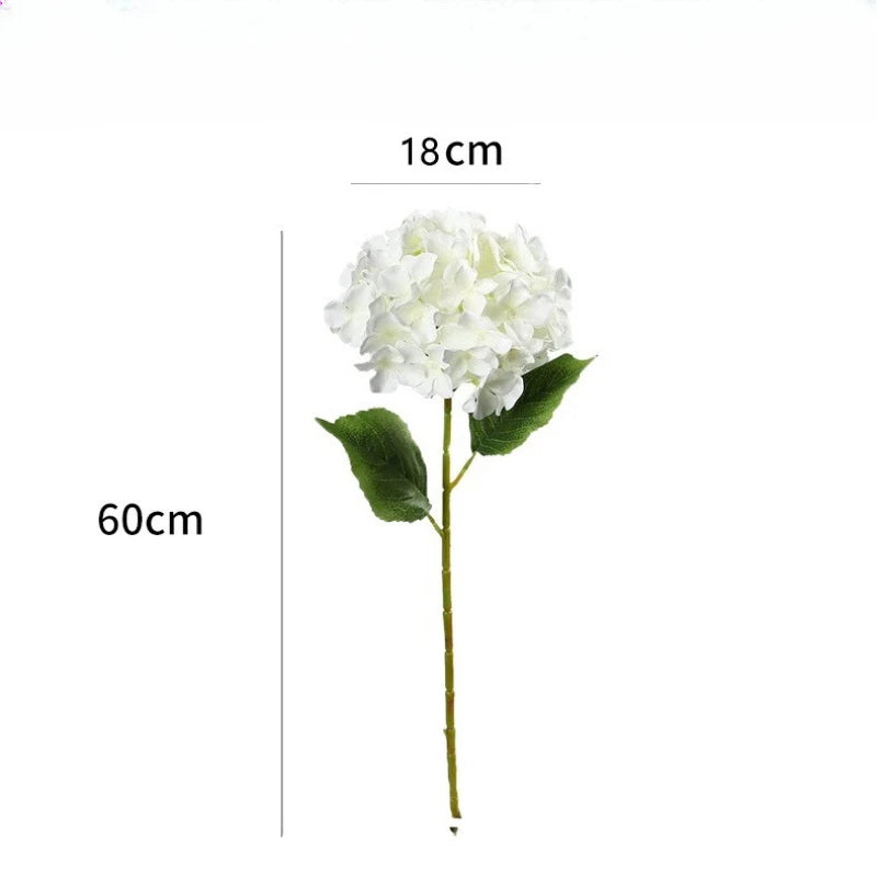 décoration intérieure bouquet artificiel hortensia classique bleu blanc rose vert élégant transparent