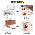 papier autocollant transparent imprimable vinyle a4 toutes imprimantes jet d'encre holographique multicolore moderne