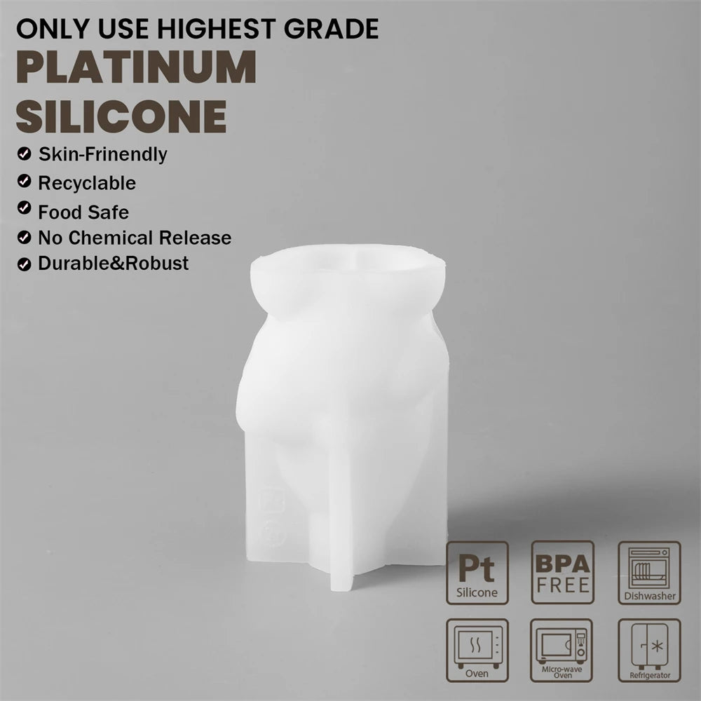 Moule en silicone platine alimentaire pour chocolats de Noël, forme lutin