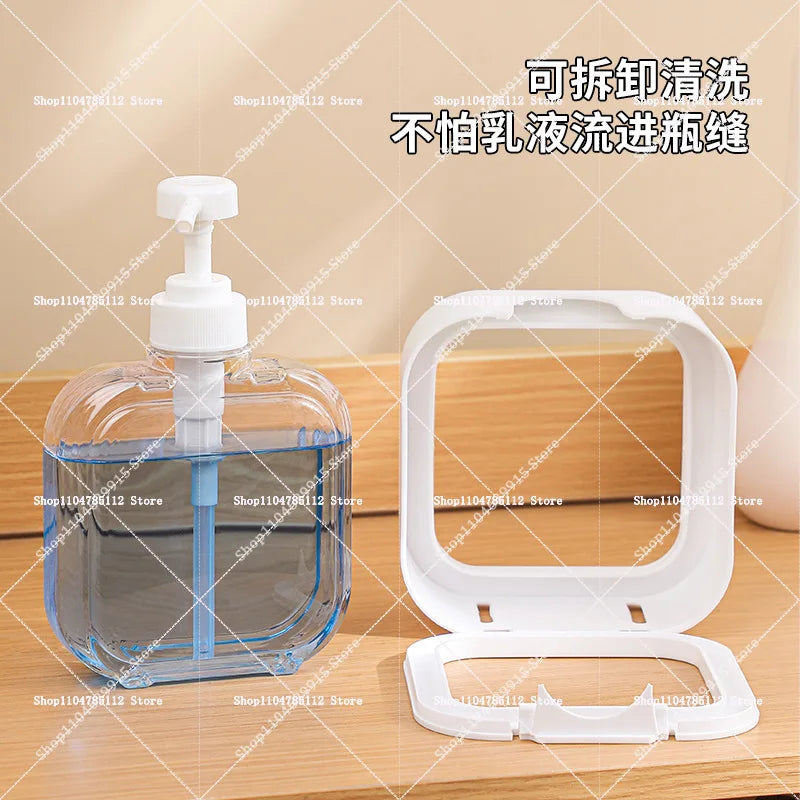distributeur savon liquide rose dessins animés personnages mignons transparent moderne poignée pompe rechargeable