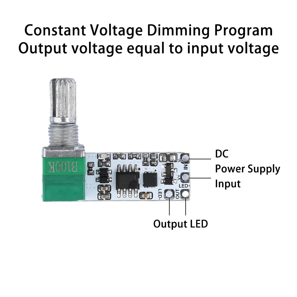 module éclairage led vert gris variateur tension adjustable 12v 24v composants electroniques indicateur travail