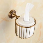 ensemble quincaillerie bain or antique élégant classique porte serviettes savon gobelet papier wc