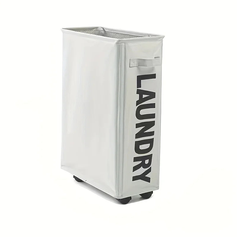 panier linge pliable oxford durable beige gris moderne laundry imprimé roulettes poignée