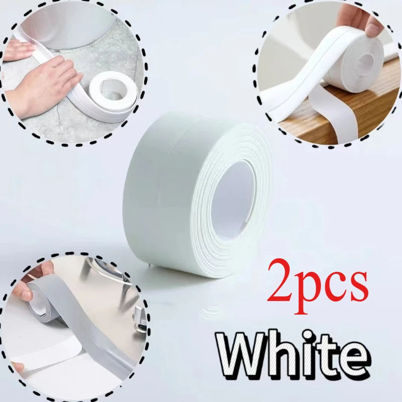 ruban joint étanche adhésif pvc étanche salle bain anti fuite 320cm blanc moderne