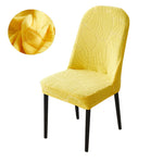 housse chaise extensible jacquard gris moderne fauteuil salle manger banquet