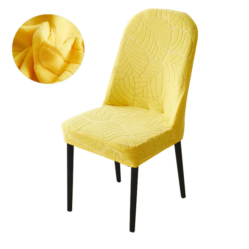 housse chaise extensible jacquard gris moderne fauteuil salle manger banquet
