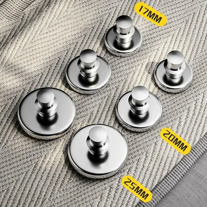 aimants magnétiques argentés modernes 17mm 20mm 25mm rideaux ancrage fenêtres