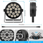 projecteur led noir 18 leds multicolore dmx bluetooth stroboscope événement spécial