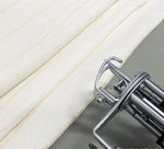 tapisserie tapis blanc jaune rayures horizontales clips métalliques tissu maille moderne artisanal