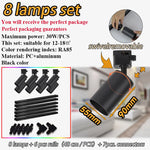 spots noir modernes gu10 12pcs fixés 55x90mm variable intensity