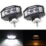 feux travail led 26w noir jaune moderne robuste lentilles ip67 vis included