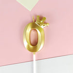 bougies chiffres or festives moderne couronne pique anniversaire mariage numérotation