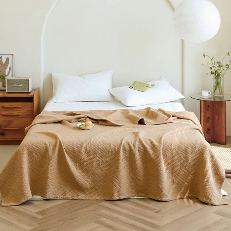 couverture coton 100% jacquard solide couleur pointillé moderne voyage literieDecorationOutdoor