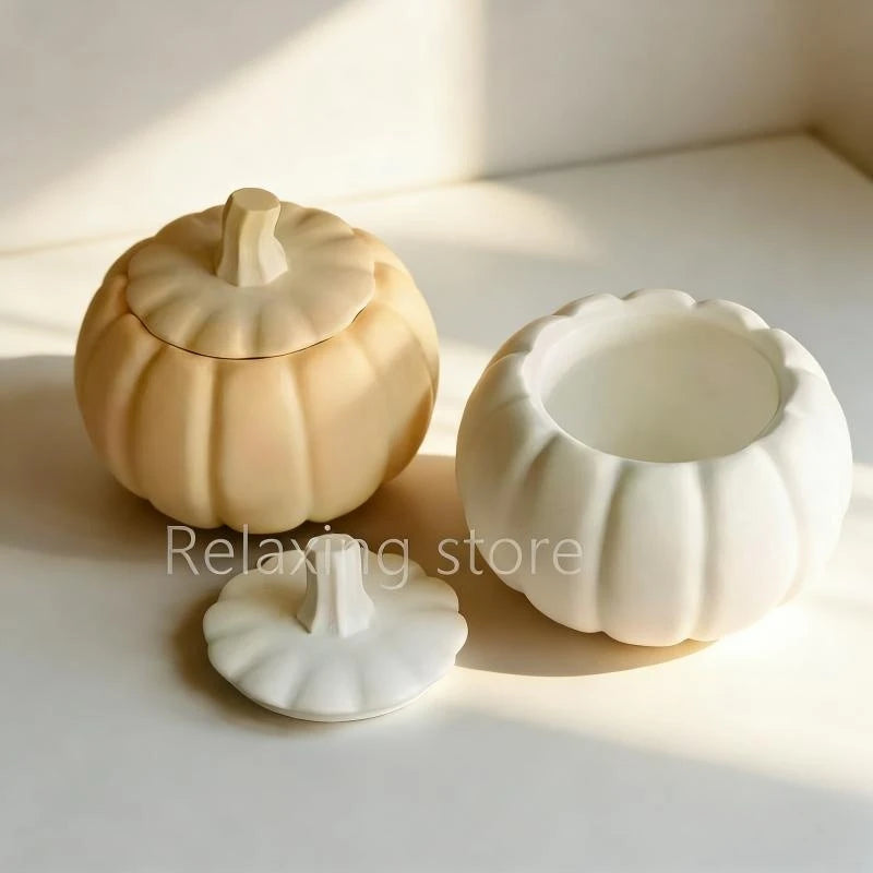 moulage silicone citrouille fruit vase deco maison automne pot couvercle floral minimaliste