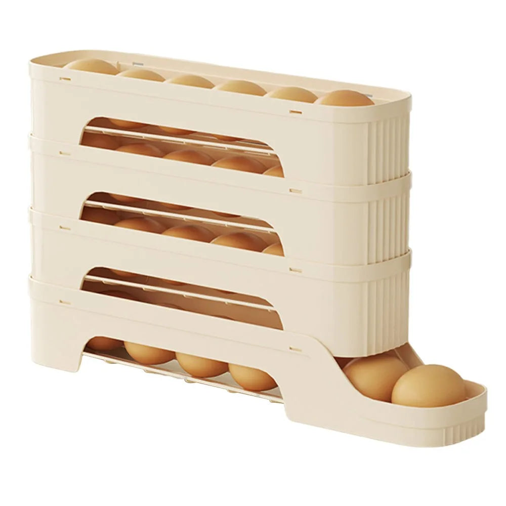 rangement d'oeufs moderne plié vert jaune beige durable cuisine réfrigérateur organisation pratique économique efficace