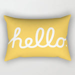 taie d'oreiller rectangulaire jaune clair motif géométrique moderne housse coussin canapé coton 30x50cm