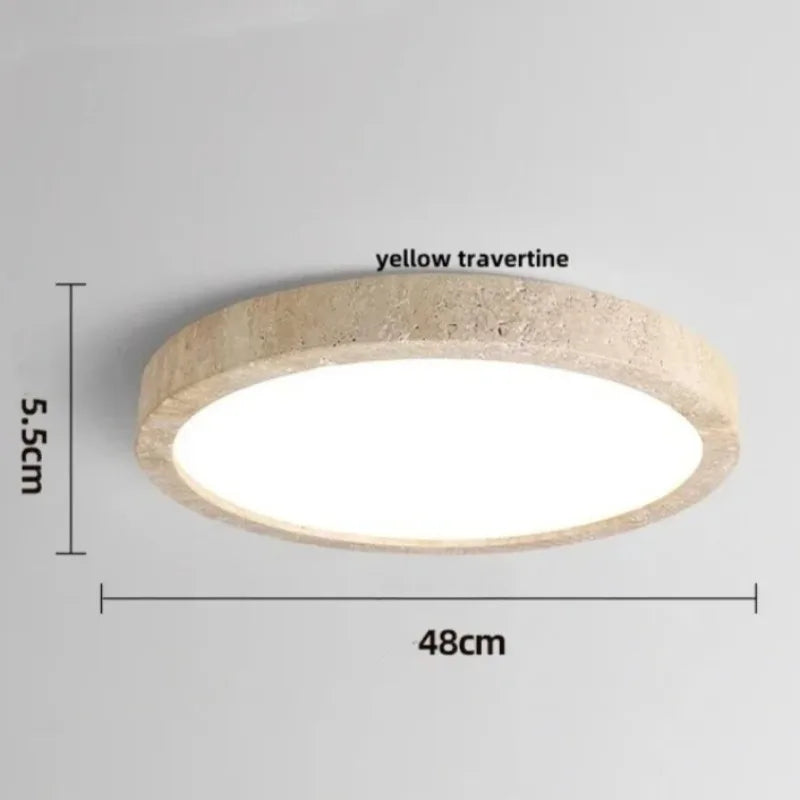plafonnier led moderne beige gris marbré texture naturelle minimaliste fixations invisibles