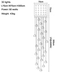 suspension lumineuse led transparente forme organique moderne 249 2000 lumens