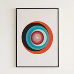 affiches abstraites géométriques cercles concentriques toile minimaliste maison salon opaque vertical