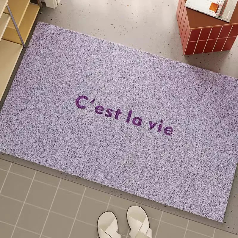 tapis moderne antidérapant extérieur rose violet vert beige bleu clair texturé 9mm 40x60cm 50x80cm