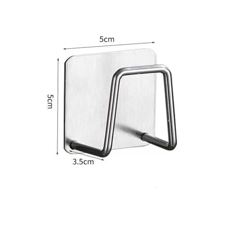 porte savon adhésif moderne métal noir maison rangement réutilisable multifonctionnel
