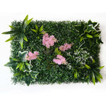 mural végétal artificiel feuilles fleurs moderne extérieur intérieur vert blanc