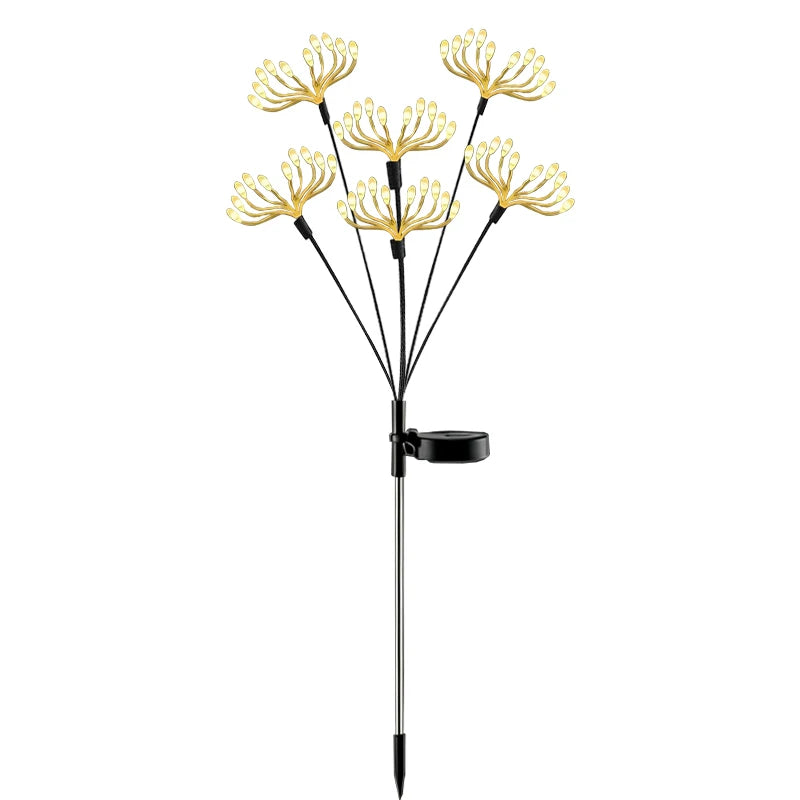 lumières jardin solaires blanc chaud fleurs artificielles pétales lumineux moderne clips sol autonomes led