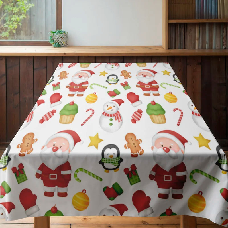nappe noël moderne imperméele scénique blanche rouge verte jaune festive mariageextérieurhôtel