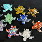 bijou tortue décoration colorées brillantes décoratif opaque multicolore verte bleue