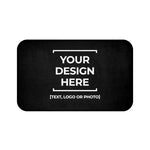 tapis bain personnalisable photo noir blanc motif géométrique moderne adhésif polyester salle bain