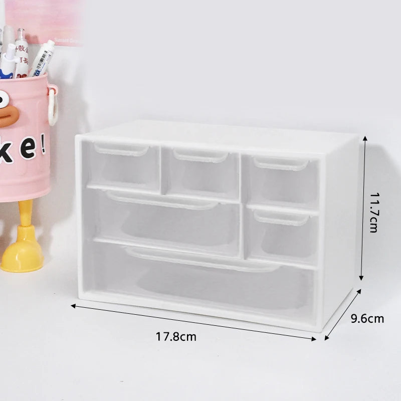 boîtes rangement tiroirs transparentes violet rose blanc organisation pratique moderne