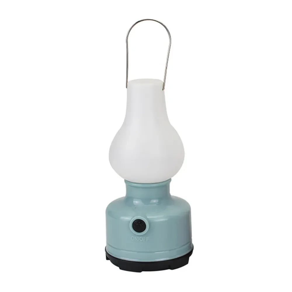 lampe camping rose bleu clair moderne anneau métallique suspension piles aa