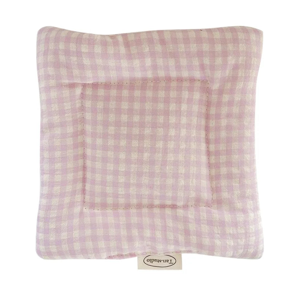 protector tasse carreaux rose bleu blanc doux coussin protection tasses decoration