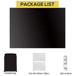 rideau noir semi transparent moderne adhésif fenêtre maison 100cm 200cm 300cm