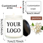 bougie parfumée cire soja blanc aromathérapie simple minimaliste bocal transparent étiquette opaque