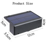 lampe murale solaire étanche ip65 led moderne noir blanc doré minimalistesextérieur