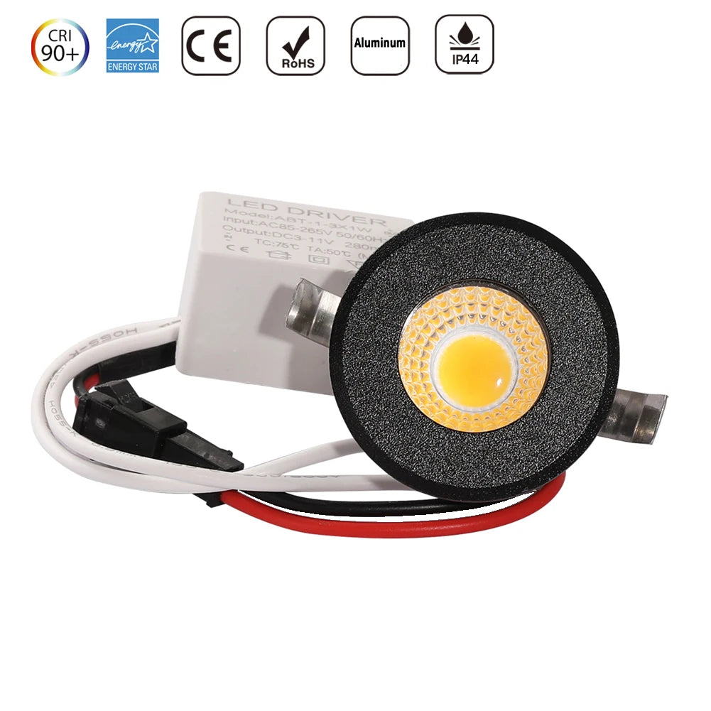 spots led noir blanc réglables 3w cob 270lm moderne aluminium