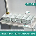 pots succulentes blancs modernes entailles drainage 6cm 7cm cactus pierres