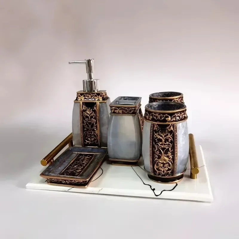 Étui de brosse à dents en résine rouge - Décoration salle de bain moderne