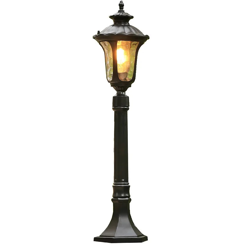 lampe jardin extérieure led noir bronze transparent classique vintage 80 110cm