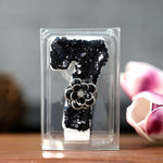 bougies chiffres paillettes noires festives anniversaire mariage décoratives numérotation festive