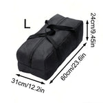sac transport oxford noir pratique robuste réutilisable bandes velcro poignées fermeture glissière