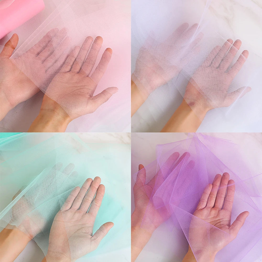 rubans tulle violet rose bleu festifs opaques tulle fini polyester décoration mariage artisanat rapide