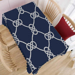 nappe table bleu marine nœuds corde réutilisable moderne imperméable résistante taches