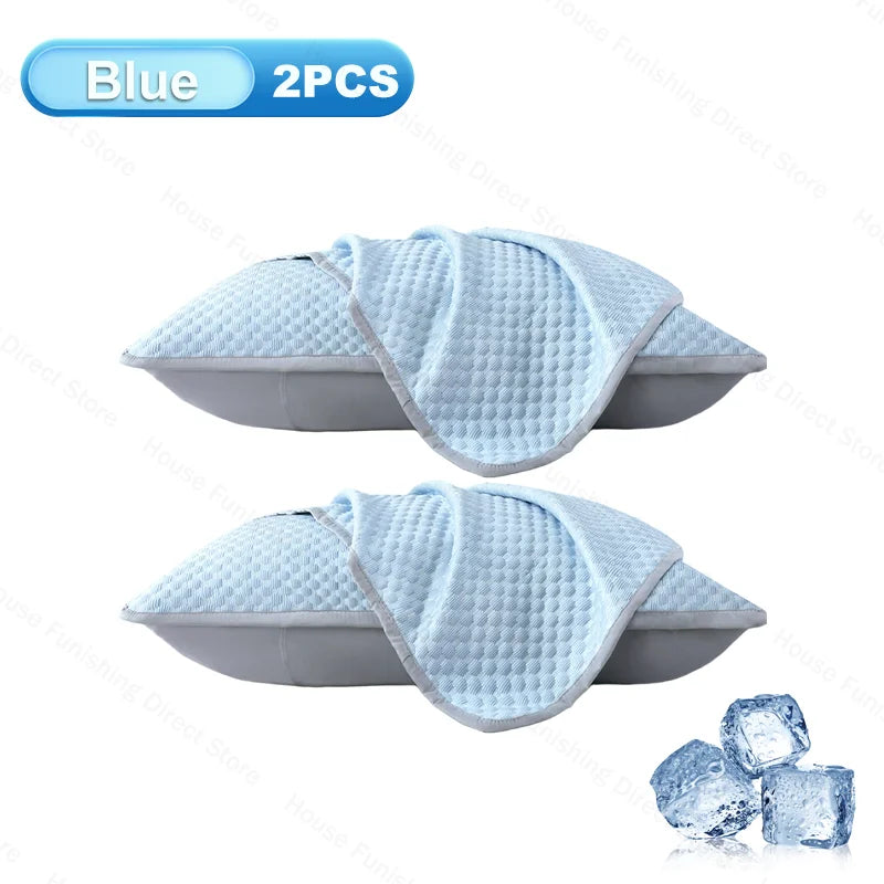 coussin rafraîchissant respirant coton polyester maternité bleu gris moderne points geometrie