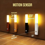 lampe murale détecteur mouvement rechargeable usb led moderne blanc noir bois